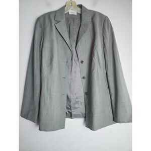 Akris Punto Grey Made in Italy 100% Wool 4 Button Blazer size EU 42 or US 10